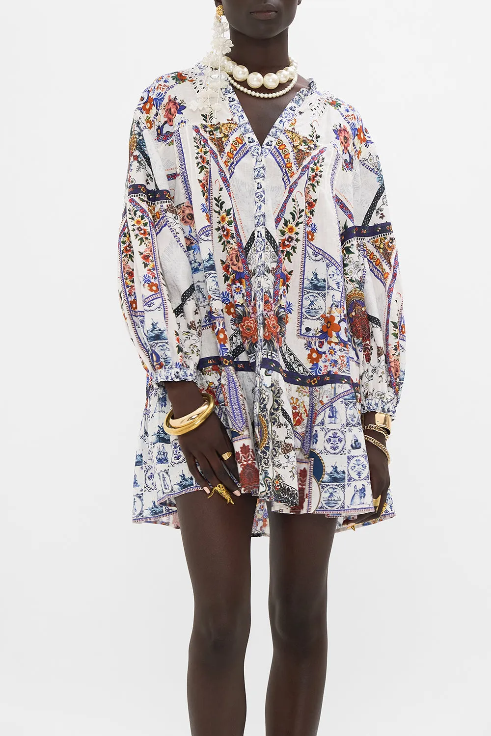 PINTUCK YOKE SHORT DRESS MY FOLK ART HEART sold by Camilla product image thumbnail 5