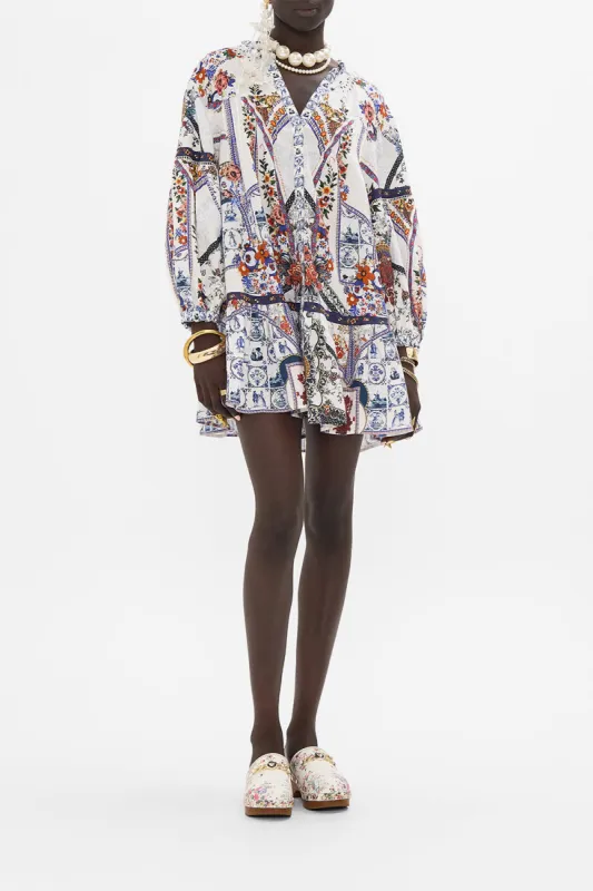 PINTUCK YOKE SHORT DRESS MY FOLK ART HEART sold by Camilla