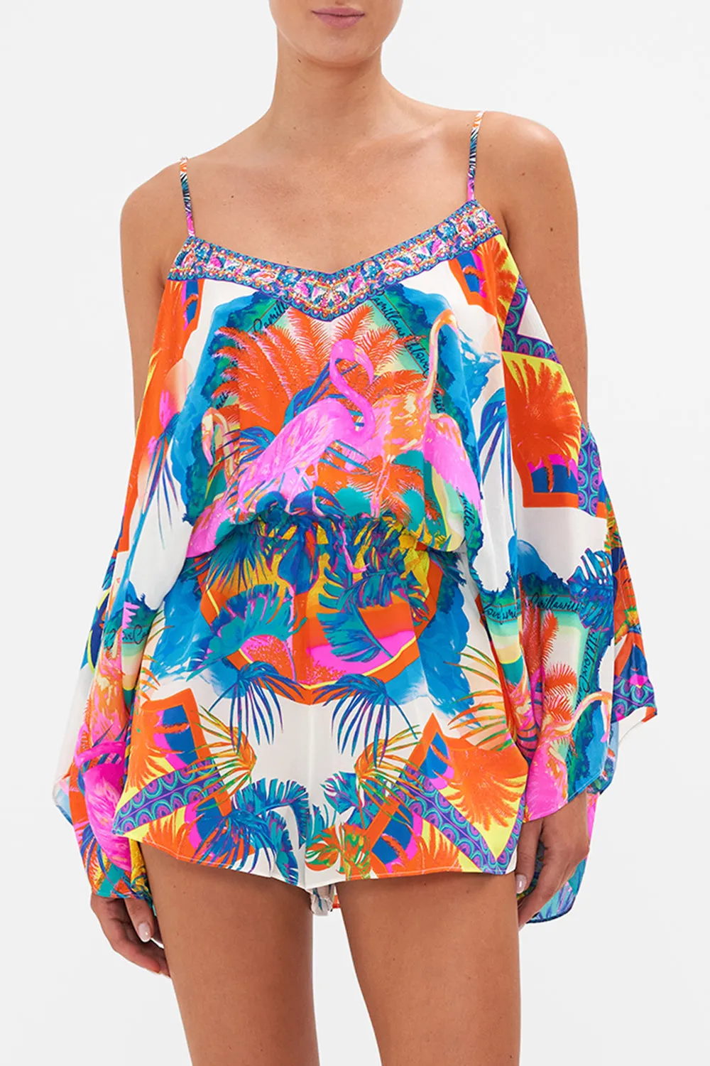 DROP SHOULDER PLAYSUIT FLAMENCO FLAMINGO sold by Camilla product image thumbnail 5