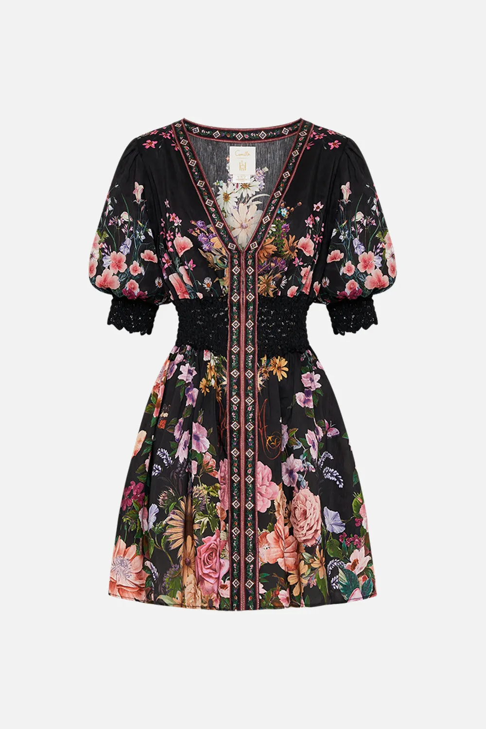 SHIRRED WAISTBAND MINI DRESS LETTERS FROM A VINEYARD sold by Camilla product image thumbnail 3