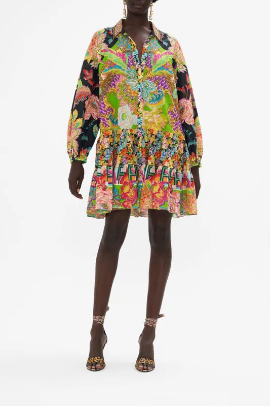 TIERED SHIRT DRESS SUNDOWNERS IN SICILY sold by Camilla
