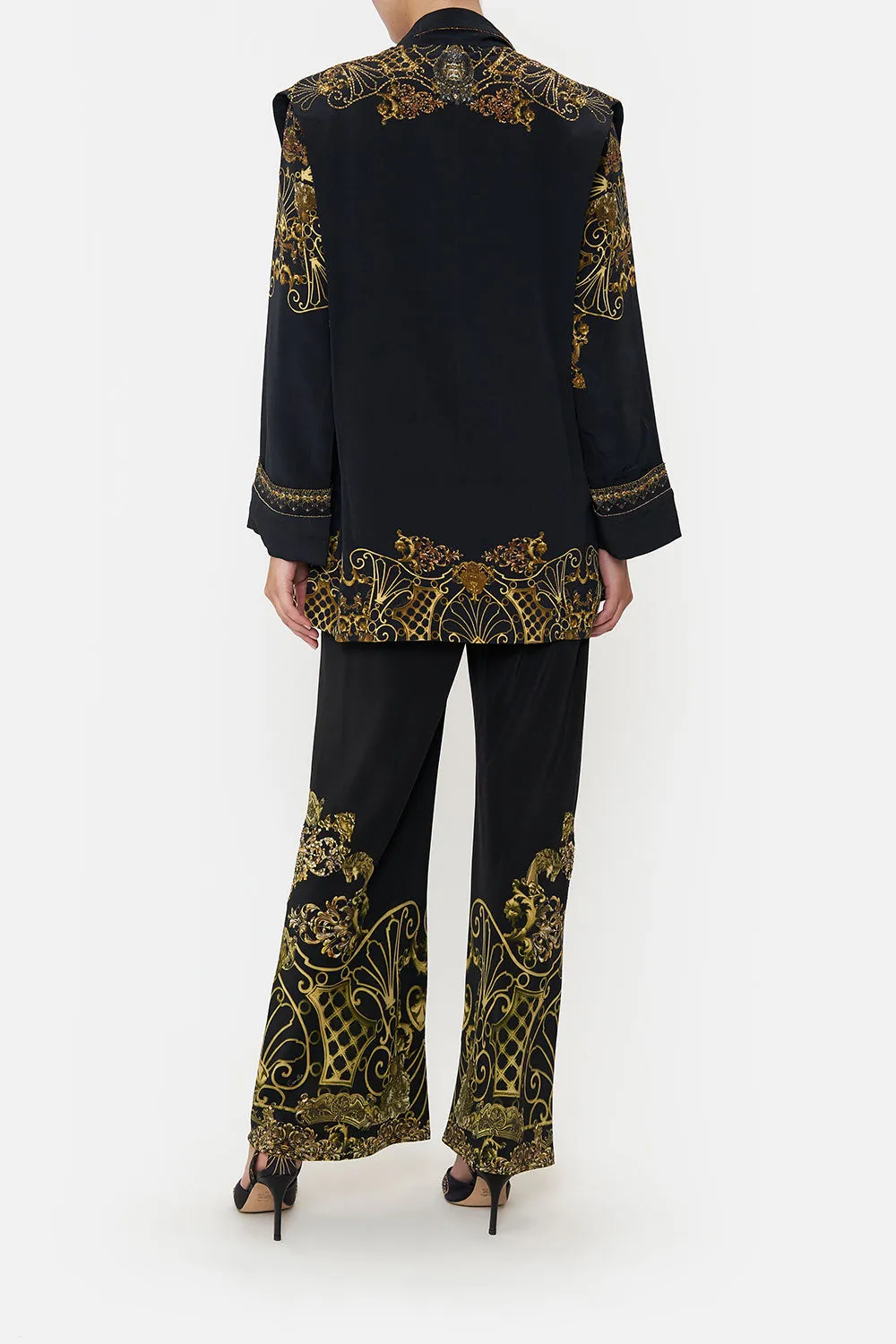 RELAXED BLAZER WITH WIDE CUFF SHADOWS OF ARMADA sold by Camilla product image thumbnail 3