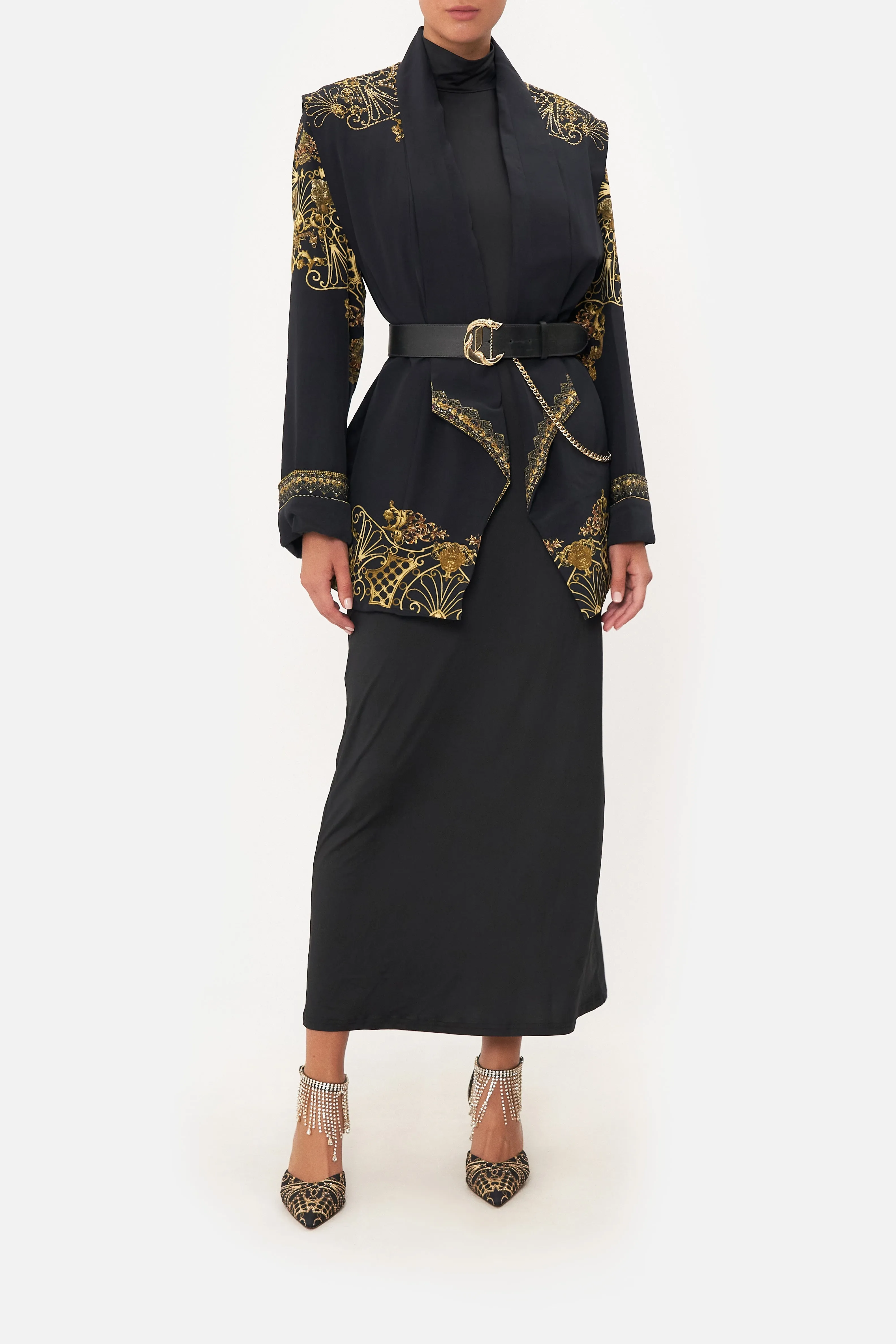 RELAXED BLAZER WITH WIDE CUFF SHADOWS OF ARMADA sold by Camilla