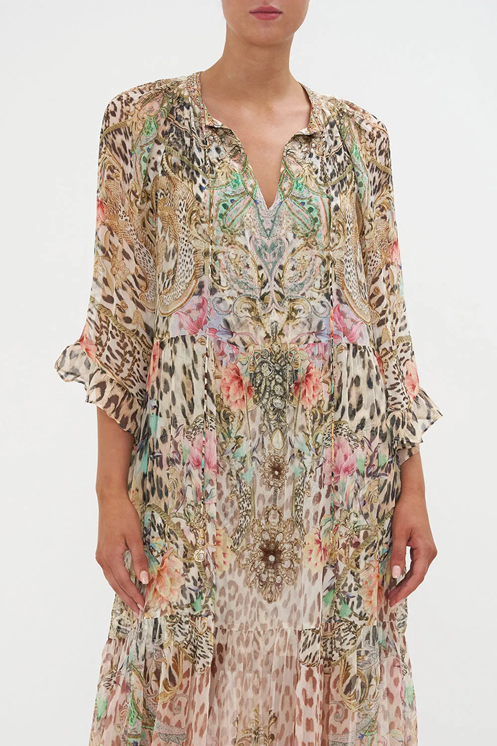 WIDE SLEEVE GATHERED DRESS QUEEN ATLANTIS sold by Camilla product image thumbnail 5