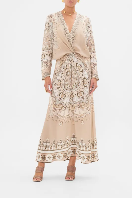 TWIST FRONT BATWING DRESS GROTTO GODDESS sold by Camilla