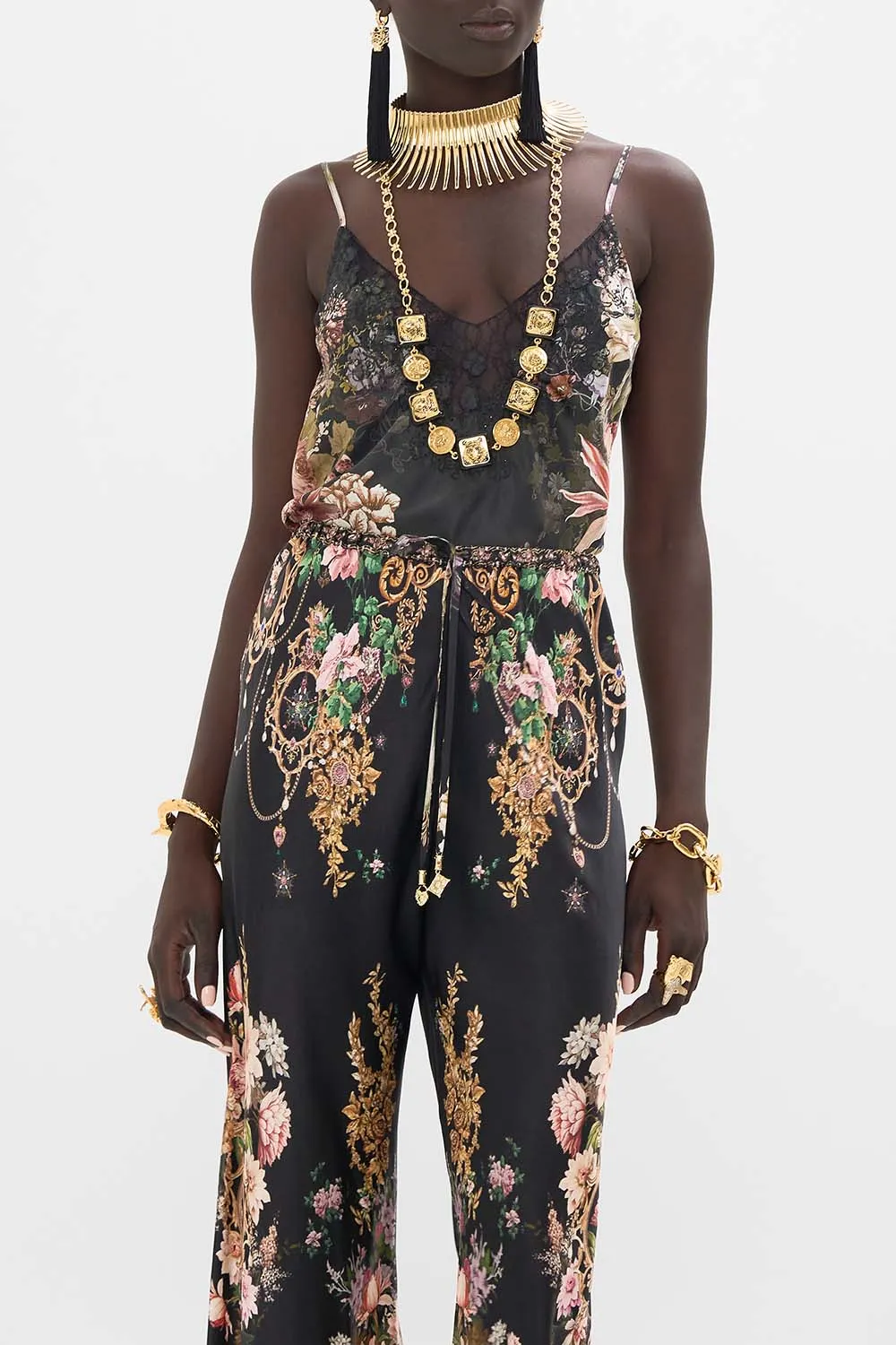 V-NECK BIAS CAMI WITH LACE AND EMBROIDERY DYNASTY DAZE sold by Camilla product image thumbnail 5