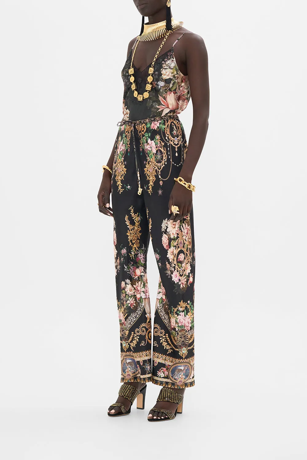 V-NECK BIAS CAMI WITH LACE AND EMBROIDERY DYNASTY DAZE sold by Camilla product image thumbnail 4