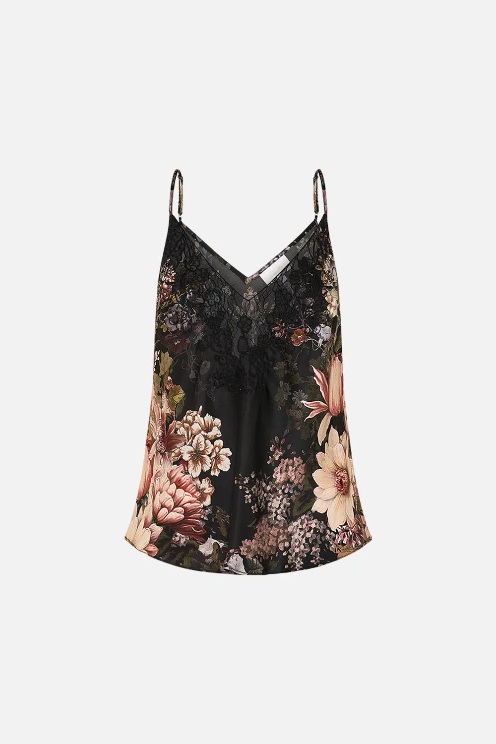 V-NECK BIAS CAMI WITH LACE AND EMBROIDERY DYNASTY DAZE sold by Camilla product image thumbnail 3