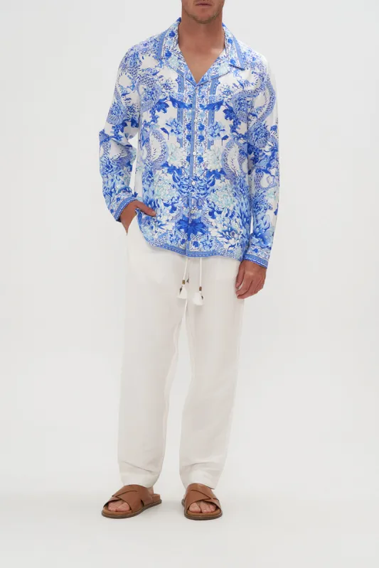 LONG SLEEVE CAMP COLLARED SHIRT HEART OF A DRAGON sold by Camilla