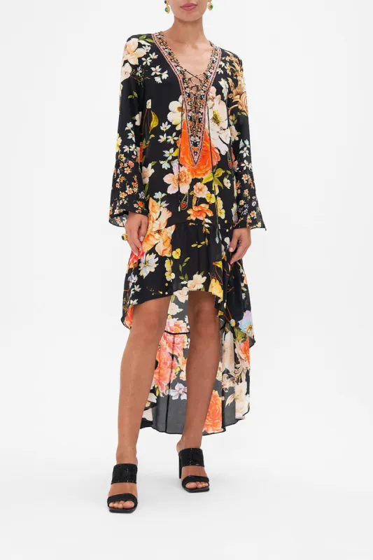 SHORT DRESS WITH HIGH LOW HEM SECRET HISTORY sold by Camilla