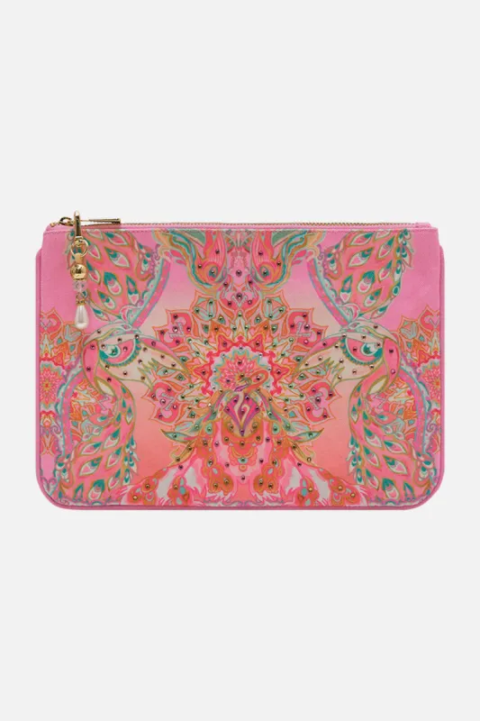 SMALL CANVAS CLUTCH TEA WITH TUSCHINSKI sold by Camilla
