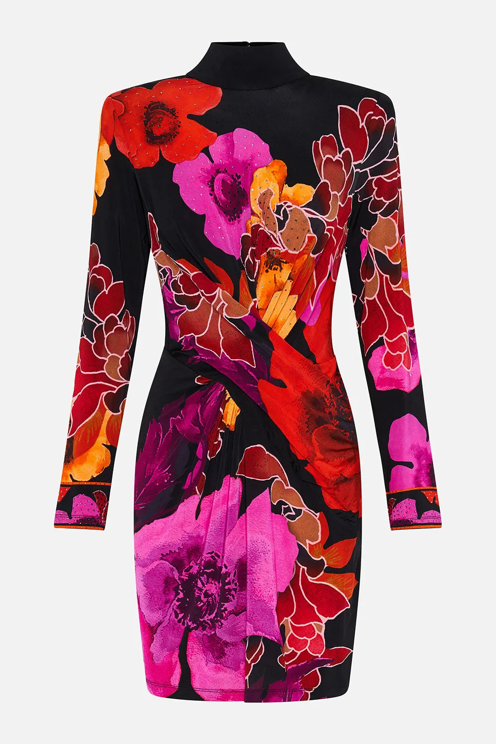 CROSS FRONT MINI DRESS MIDNIGHT POPPY sold by Camilla product image thumbnail 3