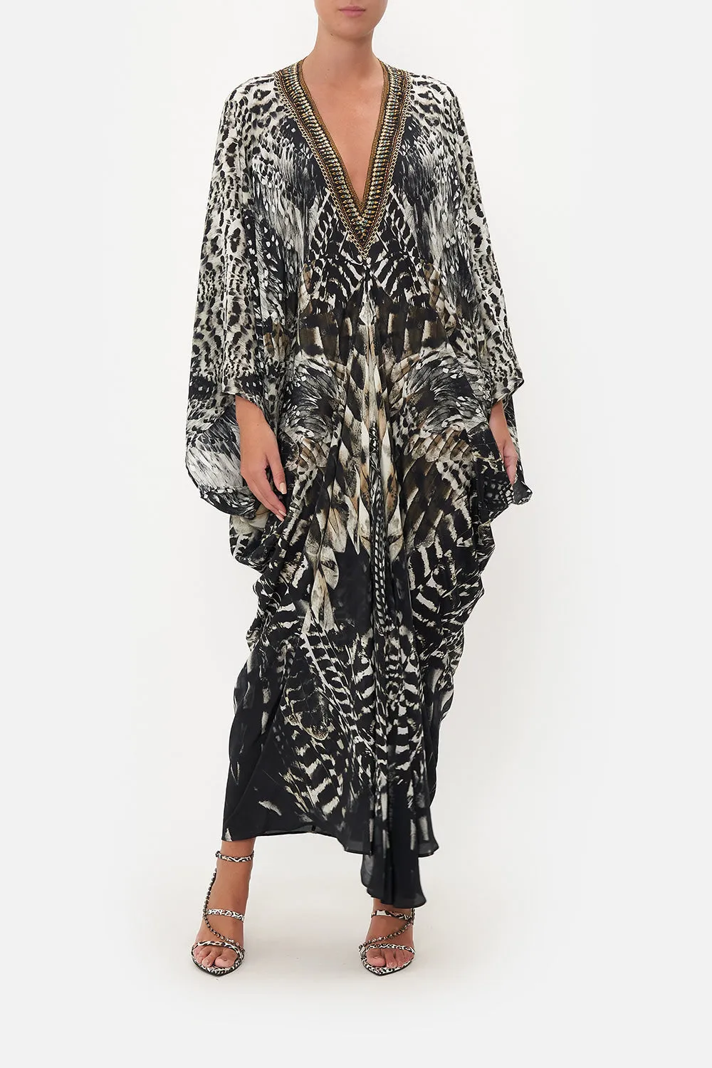T SHAPE LONG KAFTAN NIGHT OWL sold by Camilla