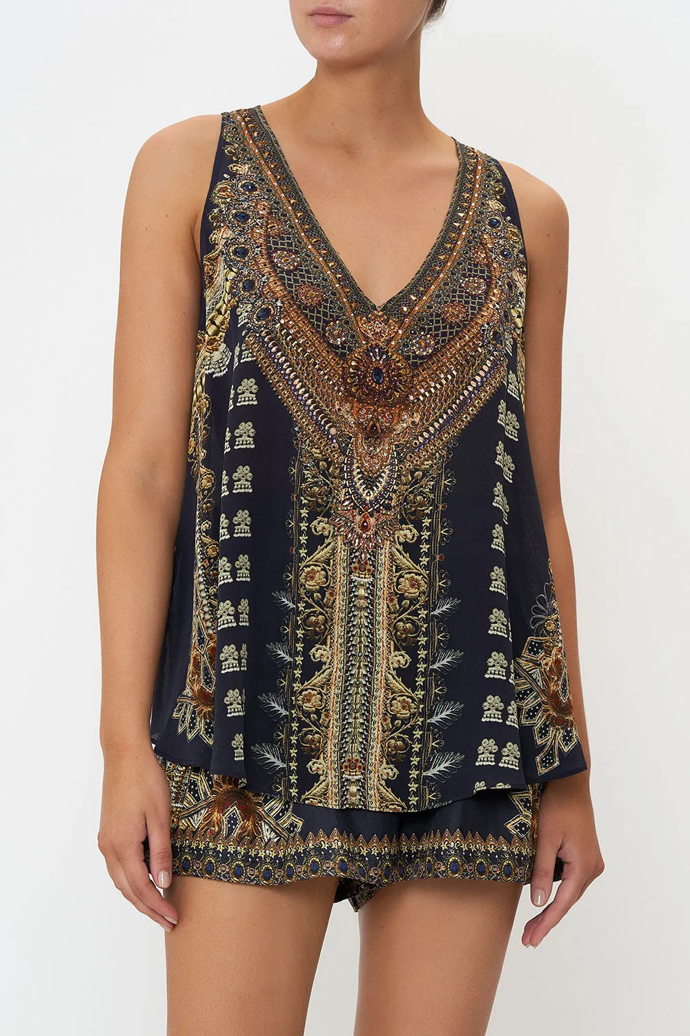 V NECK BUTTON BACK TOP ITS ALL OVER TORERO sold by Camilla product image thumbnail 5