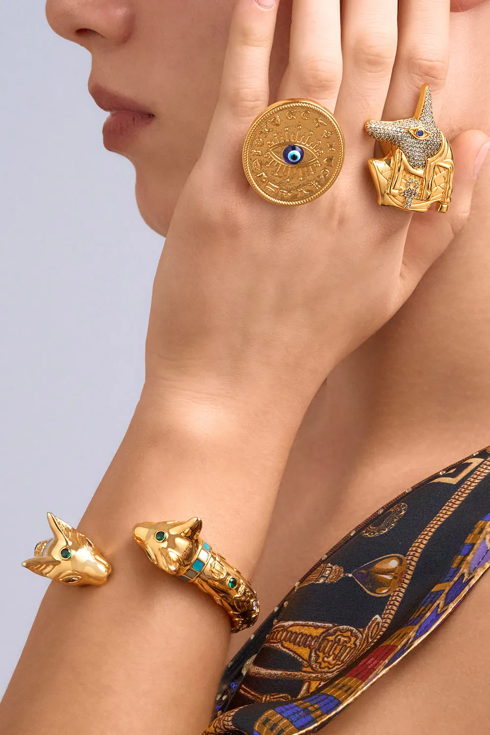 GLOBAL NOMAD BASTET BANGLE GOLD sold by Camilla product image thumbnail 3