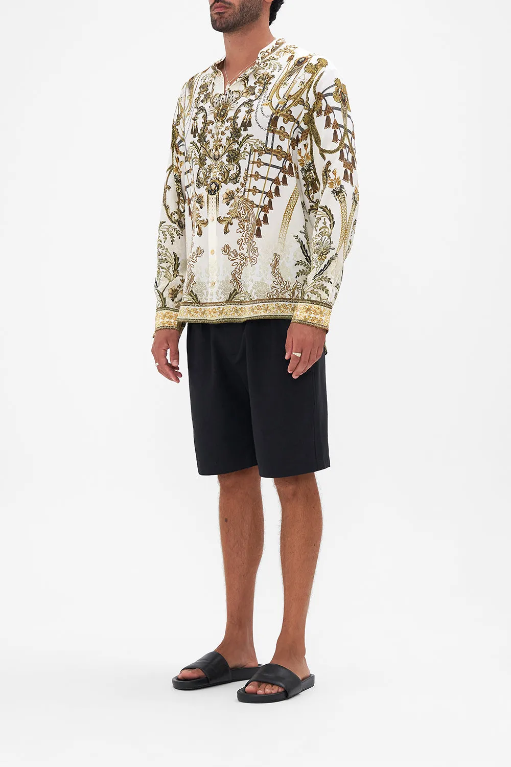 LONG SLEEVE MANDARIN COLLAR SHIRT ROAD TO RICHESSE sold by Camilla product image thumbnail 3