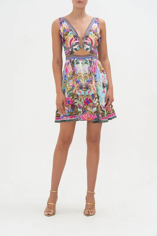 SHORT V NECK CUTOUT DRESS MERRY GO ROUND sold by Camilla
