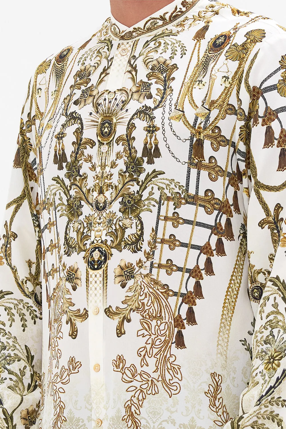 LONG SLEEVE MANDARIN COLLAR SHIRT ROAD TO RICHESSE sold by Camilla product image thumbnail 5