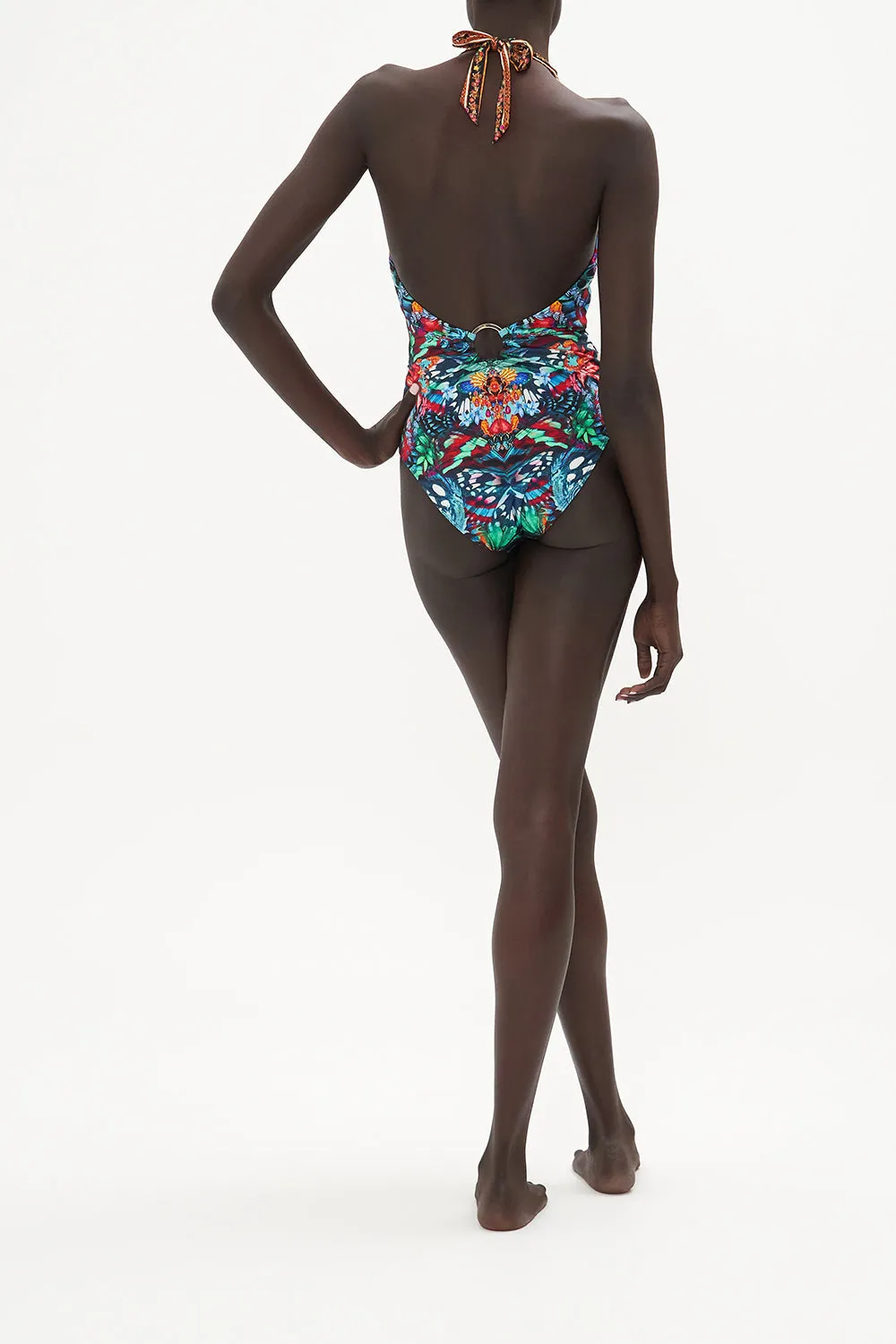 RING DETAIL PLUNGE V ONE PIECE IN A FLUTTER sold by Camilla product image thumbnail 2