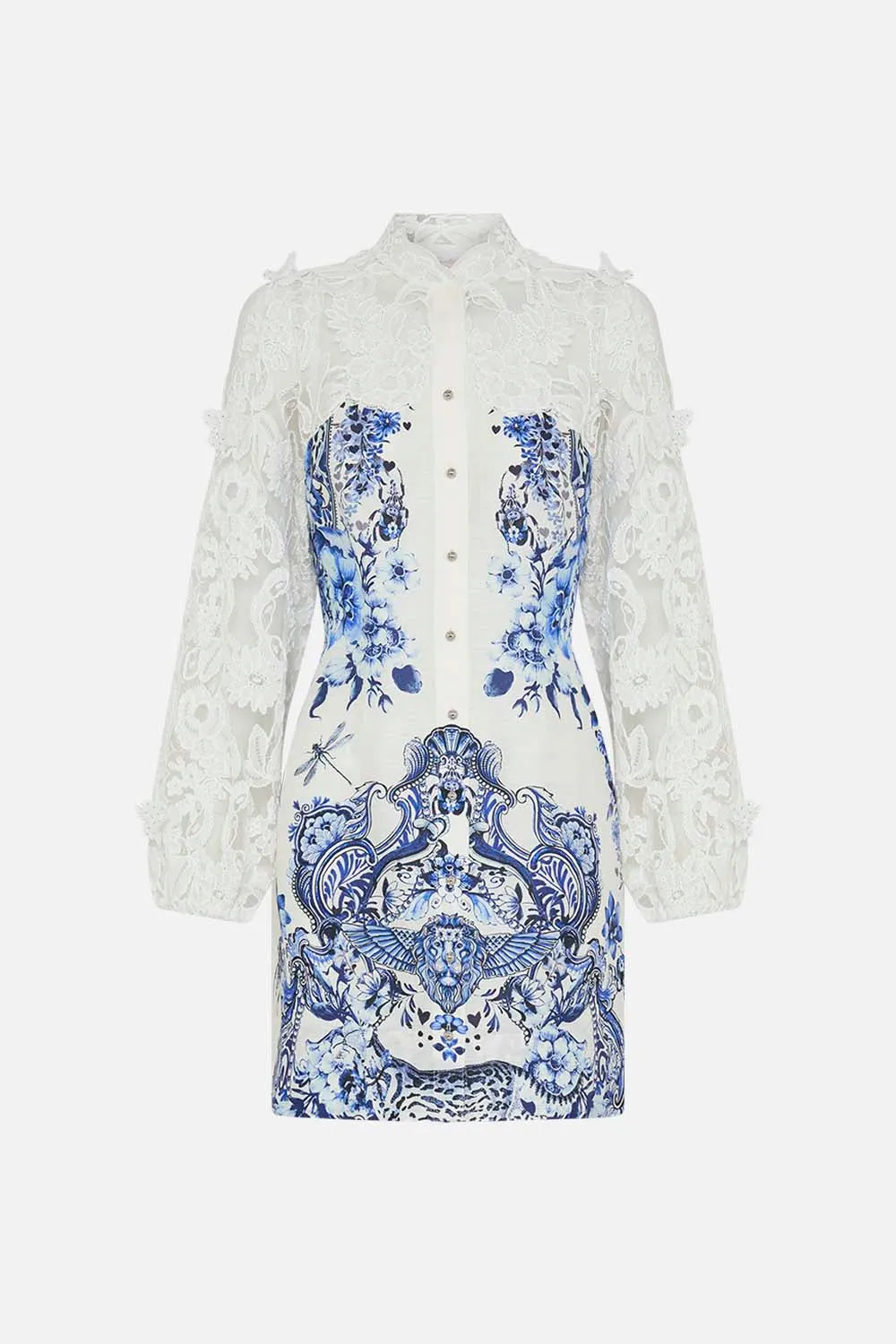 BUTTERFLY DETAIL LACE SLEEVE MINI DRESS GLAZE AND GRAZE sold by Camilla product image thumbnail 3