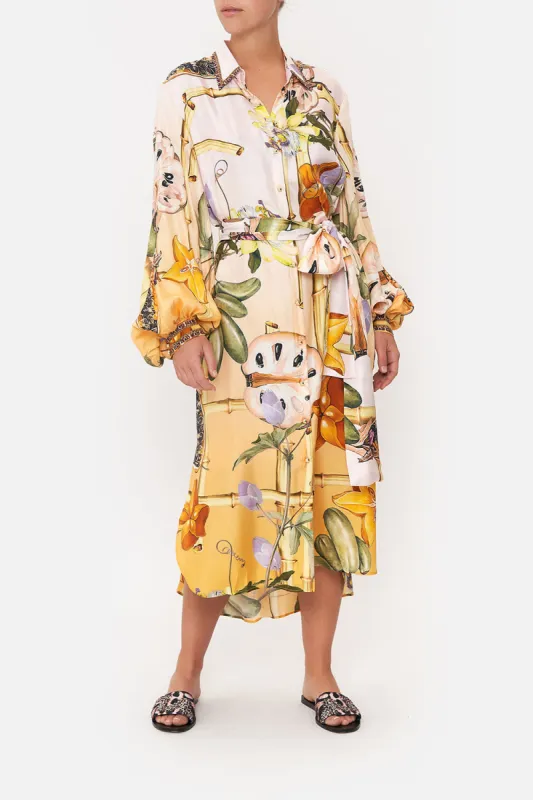 HIGH LOW MIDI SHIRT DRESS ORIGINAL SIN sold by Camilla