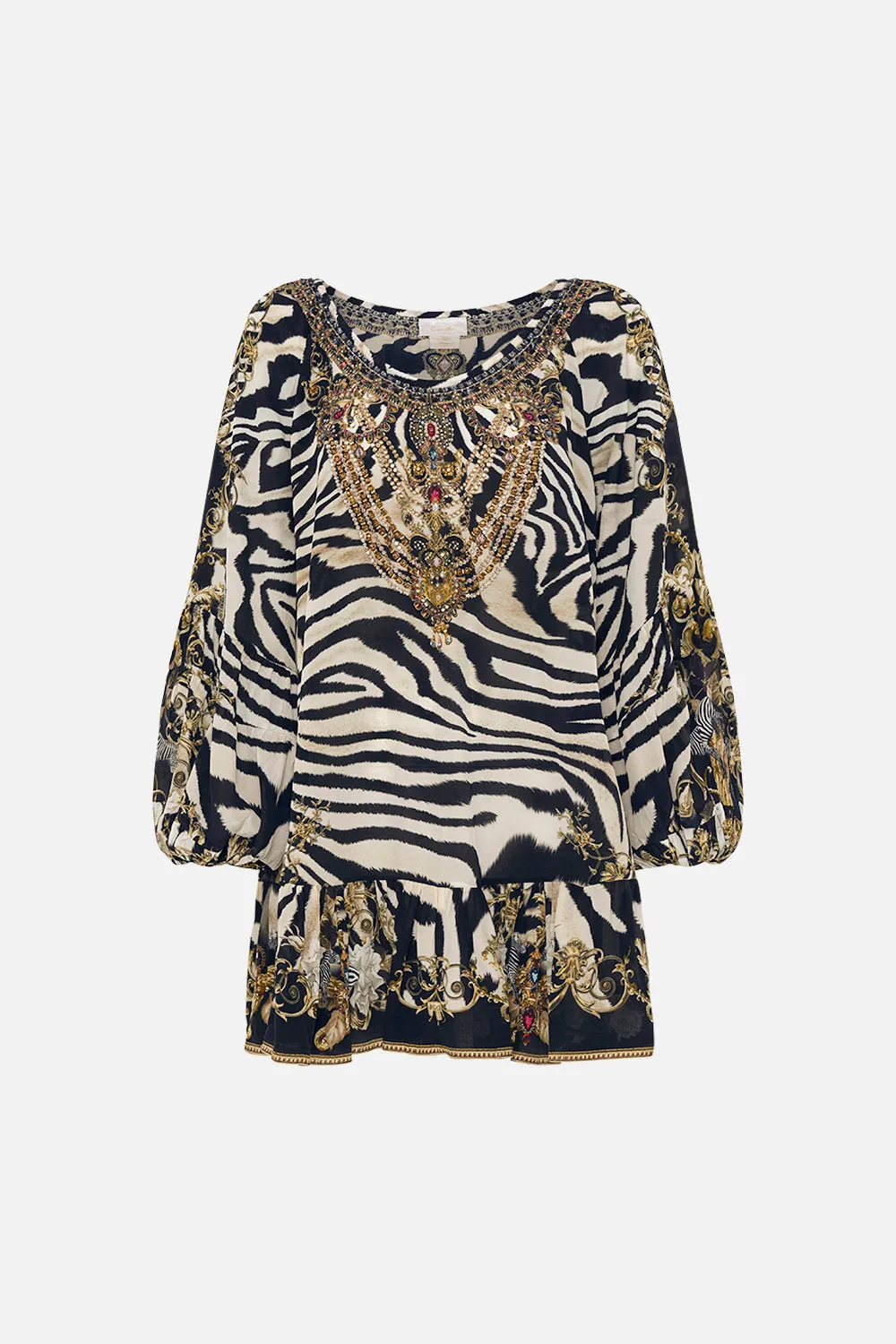 BLOUSON SLEEVE A LINE FRILL DRESS EARN YOUR STRIPES sold by Camilla product image thumbnail 3