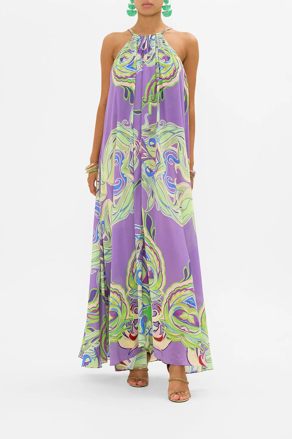 TRAPEZE MAXI DRESS AMSTERDAM JEWEL sold by Camilla