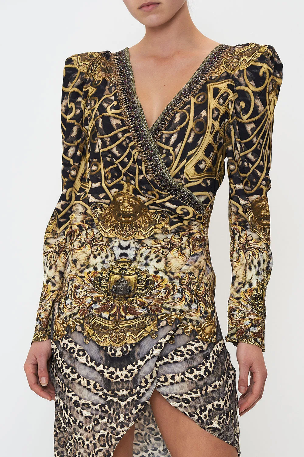 PUFF SLEEVE WRAP DRESS ARMADA sold by Camilla product image thumbnail 5