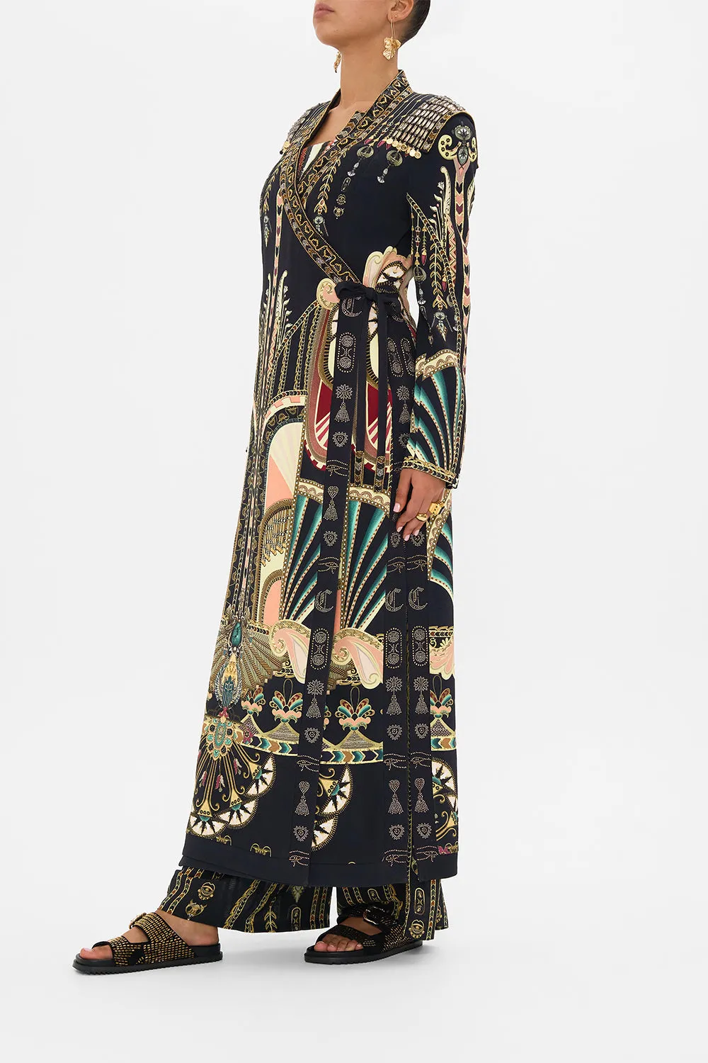 HAND EMBELLISHED CROSS OVER COAT THEY CALLED HER NEFERTARI sold by Camilla product image thumbnail 4