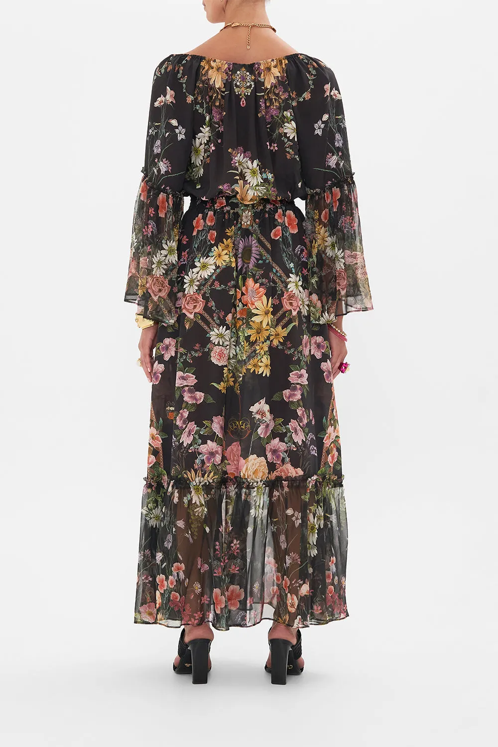 LONG DRESS WITH GATHERED BELL SLEEVE LETTERS FROM A VINEYARD sold by Camilla product image thumbnail 2