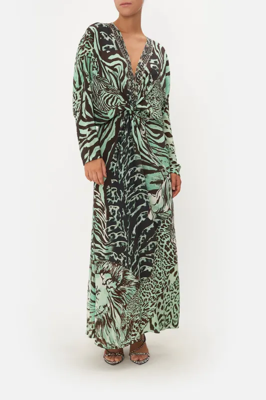 TWIST FRONT BATWING DRESS LEOPARD LORE sold by Camilla