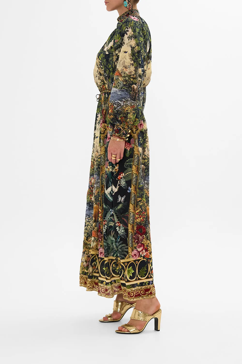DRAWCORD WAIST LONG DRESS TAPESTRY TOTEMS sold by Camilla product image thumbnail 4