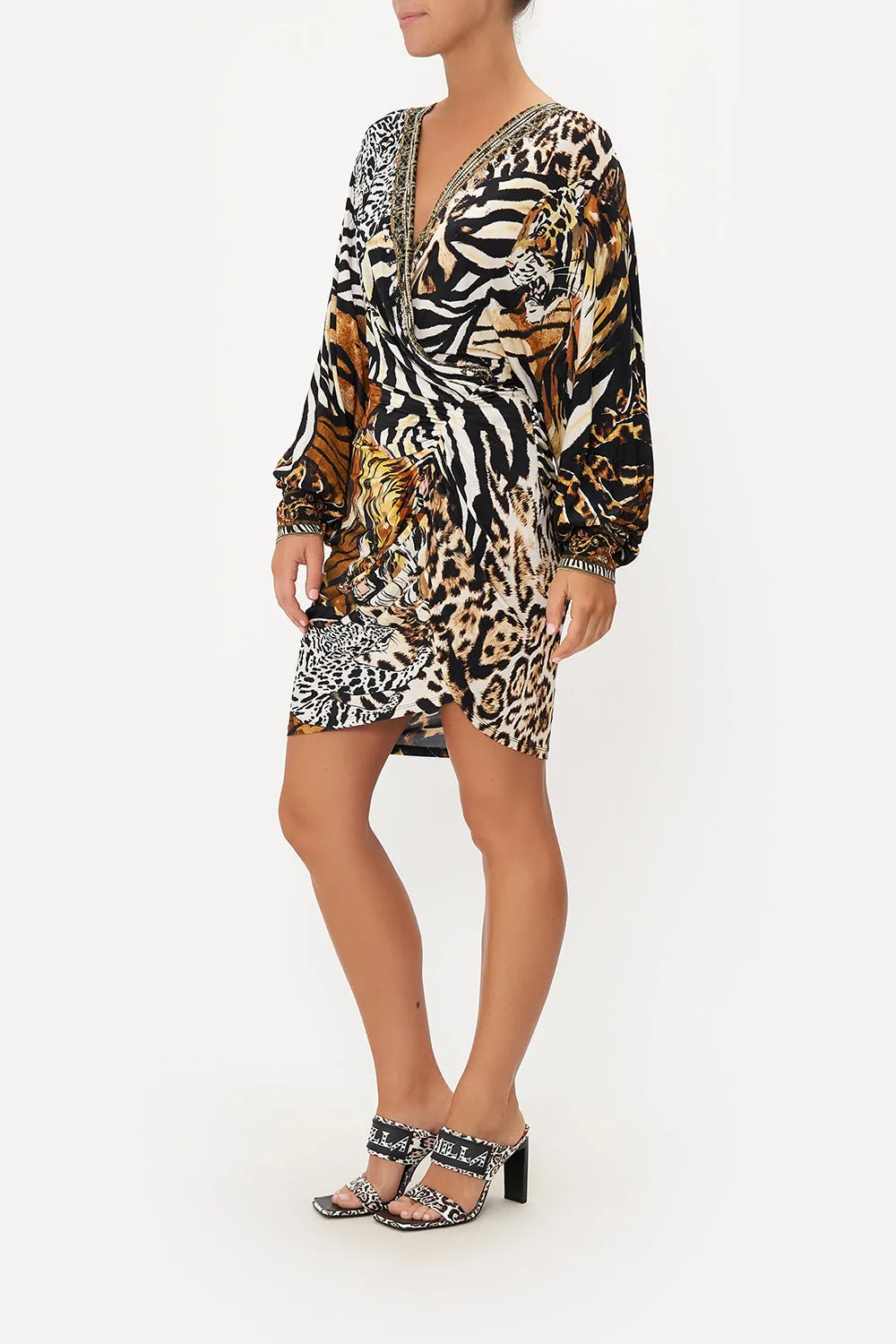 GATHERED MINI JERSEY DRESS WHATS NEW PUSSYCAT sold by Camilla product image thumbnail 4