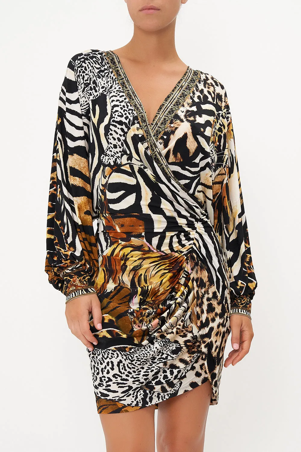 GATHERED MINI JERSEY DRESS WHATS NEW PUSSYCAT sold by Camilla product image thumbnail 5