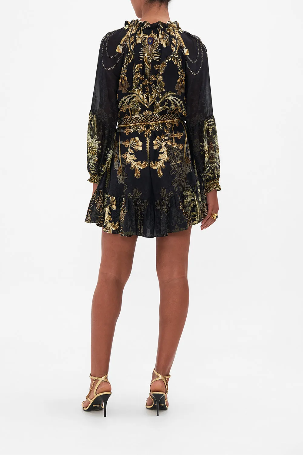 MINI RUFFLE TRAPEZE DRESS THE NIGHT IS NOIR sold by Camilla product image thumbnail 2