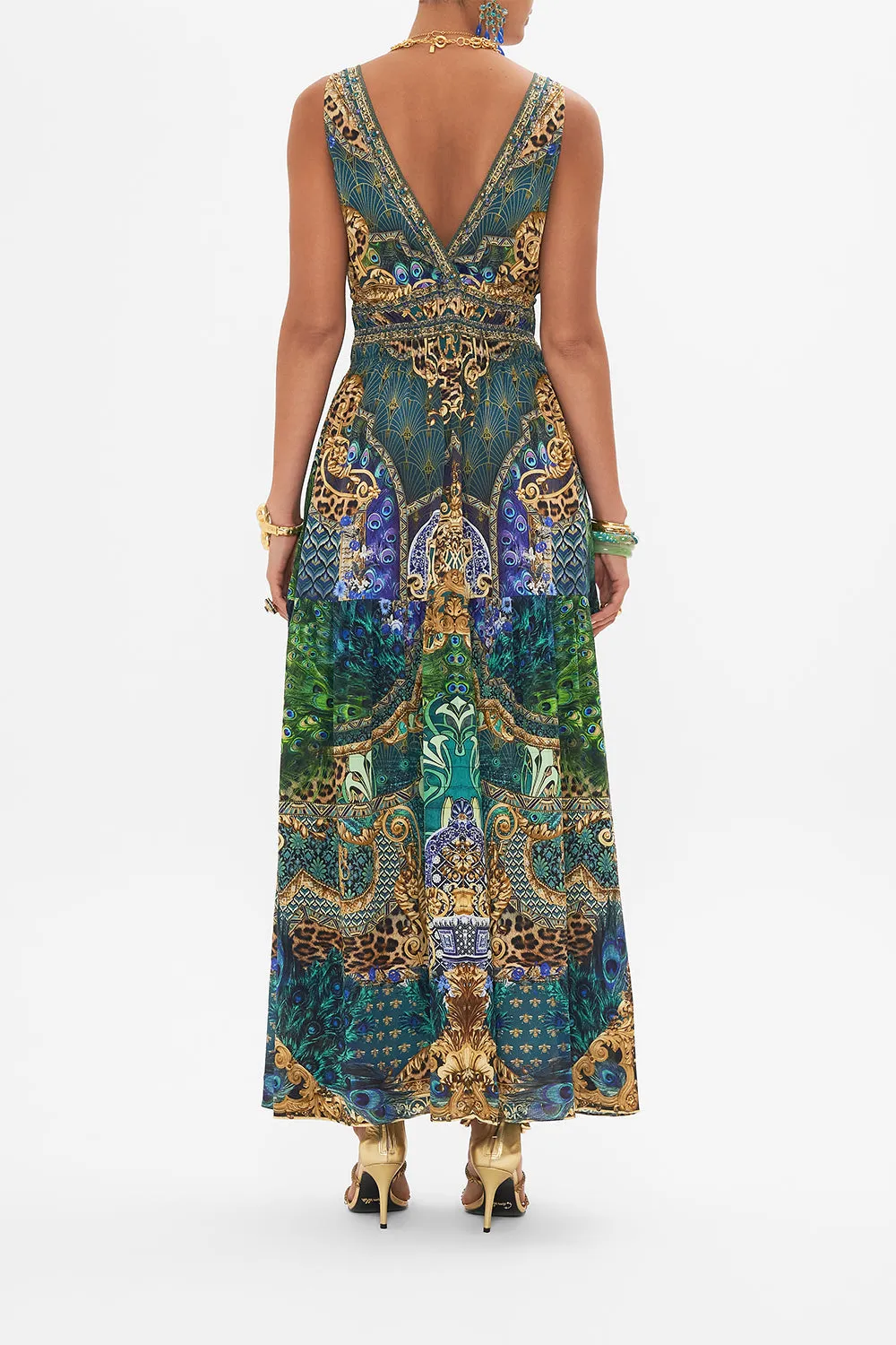 SHIRRED WAIST DETAIL LONG DRESS FAN DANCE sold by Camilla product image thumbnail 2