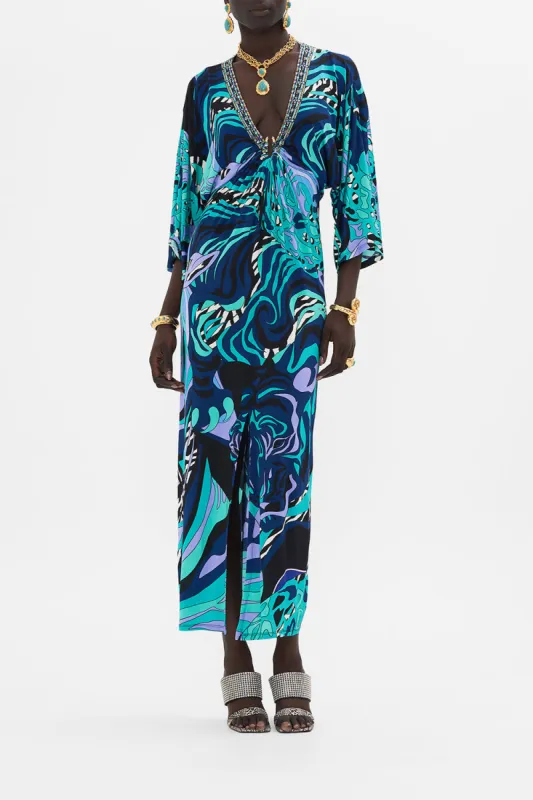 DRAPED JERSEY DRESS WITH HARDWARE VIVIDLY VENICE sold by Camilla