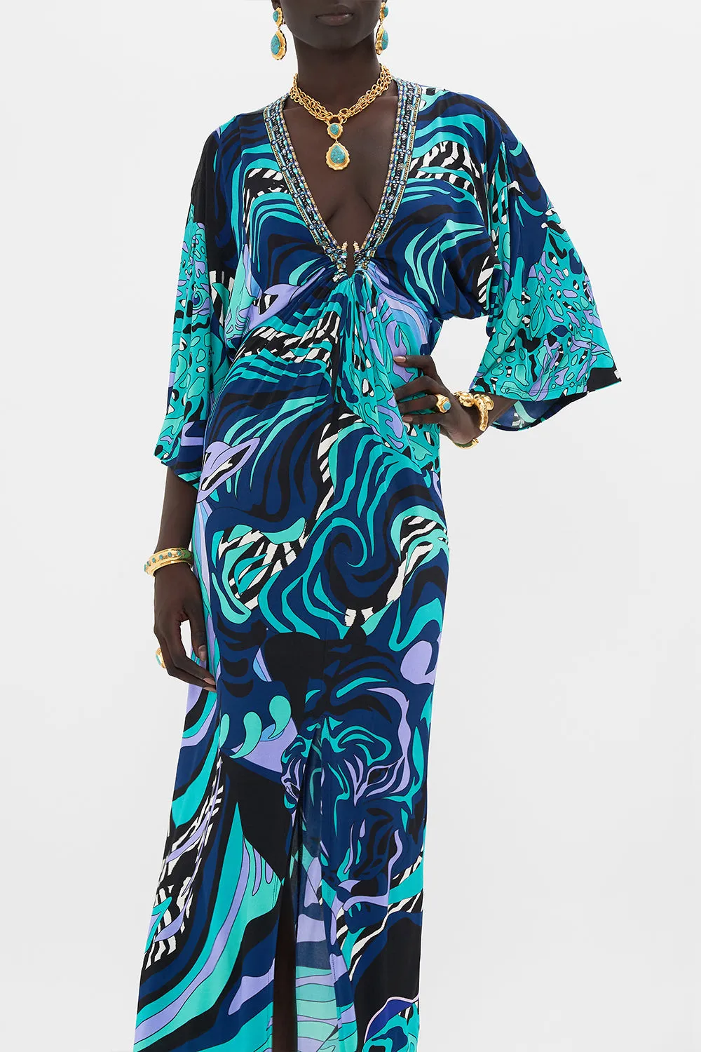 DRAPED JERSEY DRESS WITH HARDWARE VIVIDLY VENICE sold by Camilla product image thumbnail 5