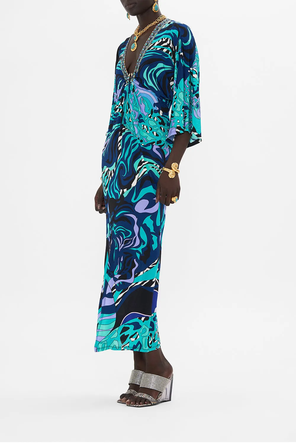 DRAPED JERSEY DRESS WITH HARDWARE VIVIDLY VENICE sold by Camilla product image thumbnail 4