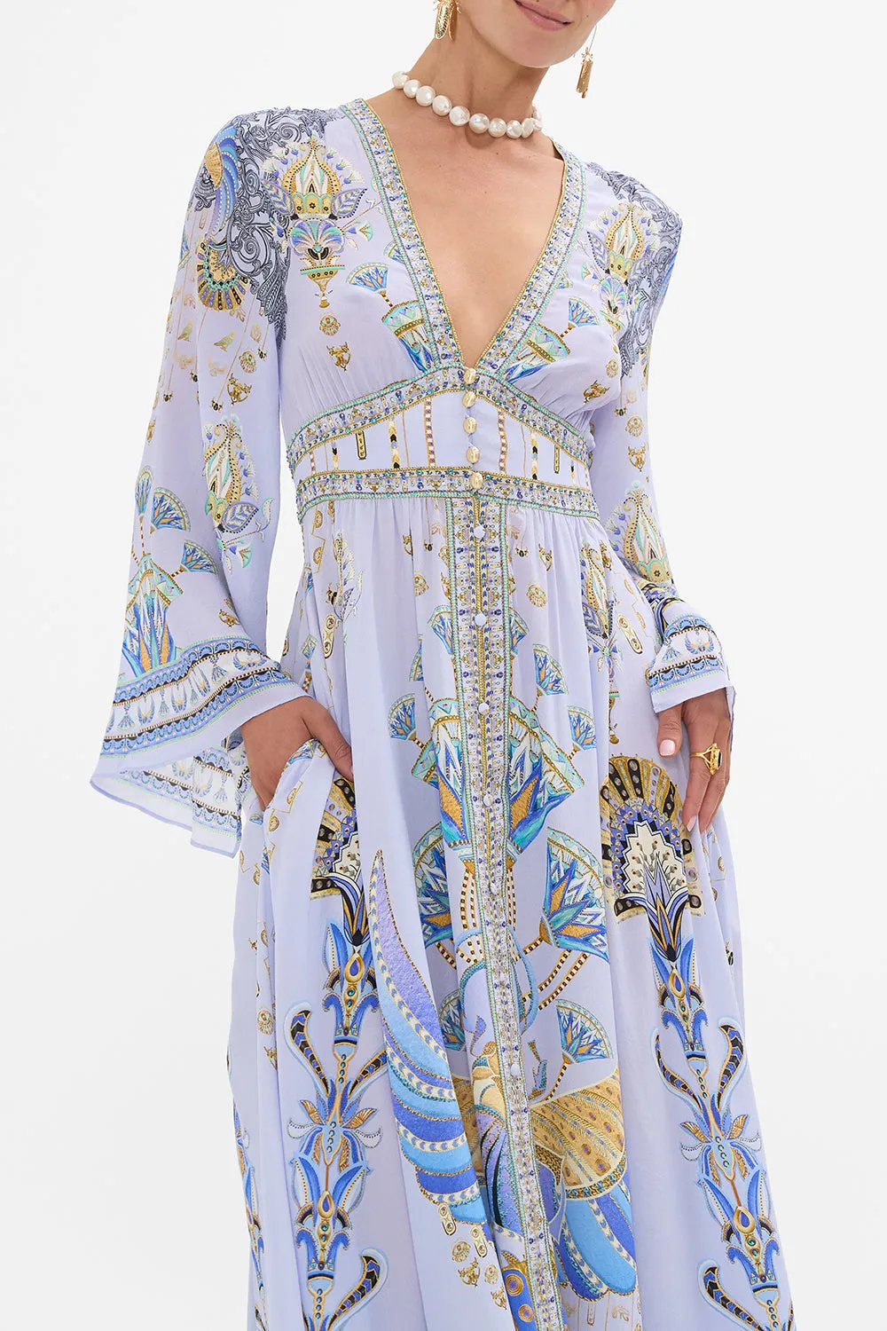 KIMONO SLEEVE DRESS WITH SHIRRING DETAIL UNDER SCARAB SKIES sold by Camilla product image thumbnail 5