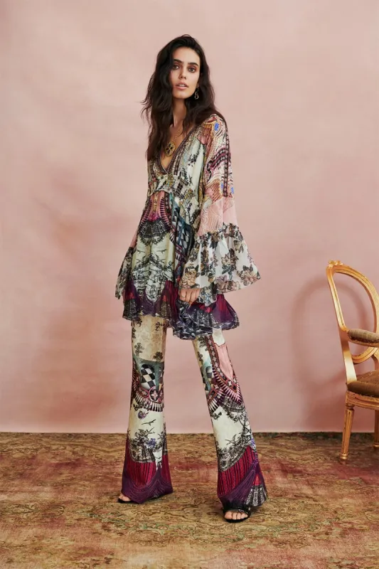 FLARED DRESS WITH SHIRRED WAIST VIOLET CITY sold by Camilla