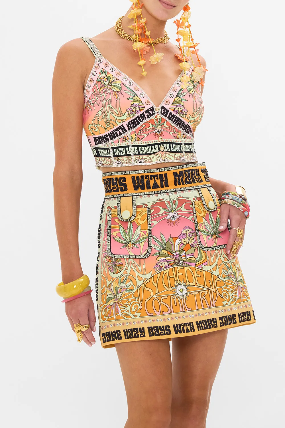 SEAM DETAIL BRALETTE LETS CHASE RAINBOWS sold by Camilla product image thumbnail 5