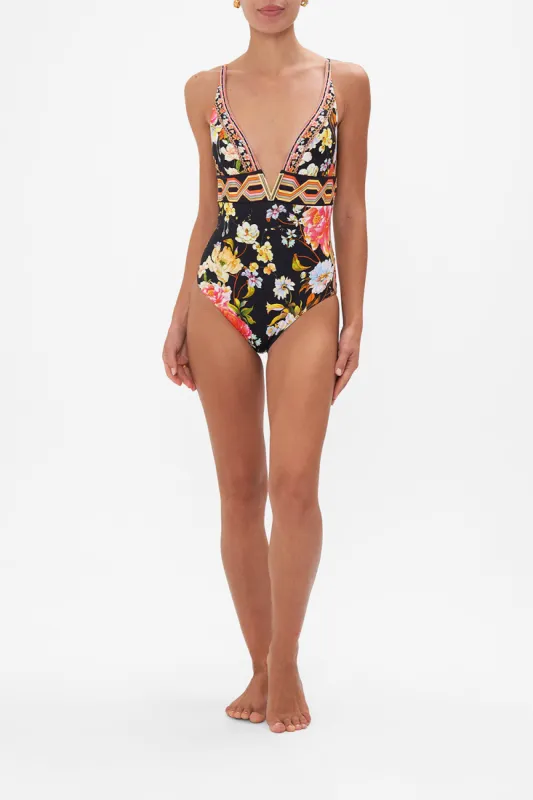 HIGH TRI ONE PIECE WITH FRONT TRIM SECRET HISTORY sold by Camilla