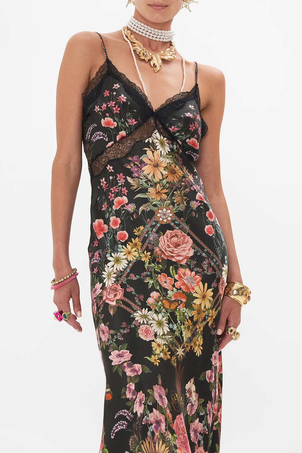 V NECK FULL LENGTH BIAS SLIP DRESS LETTERS FROM A VINEYARD sold by Camilla product image thumbnail 5