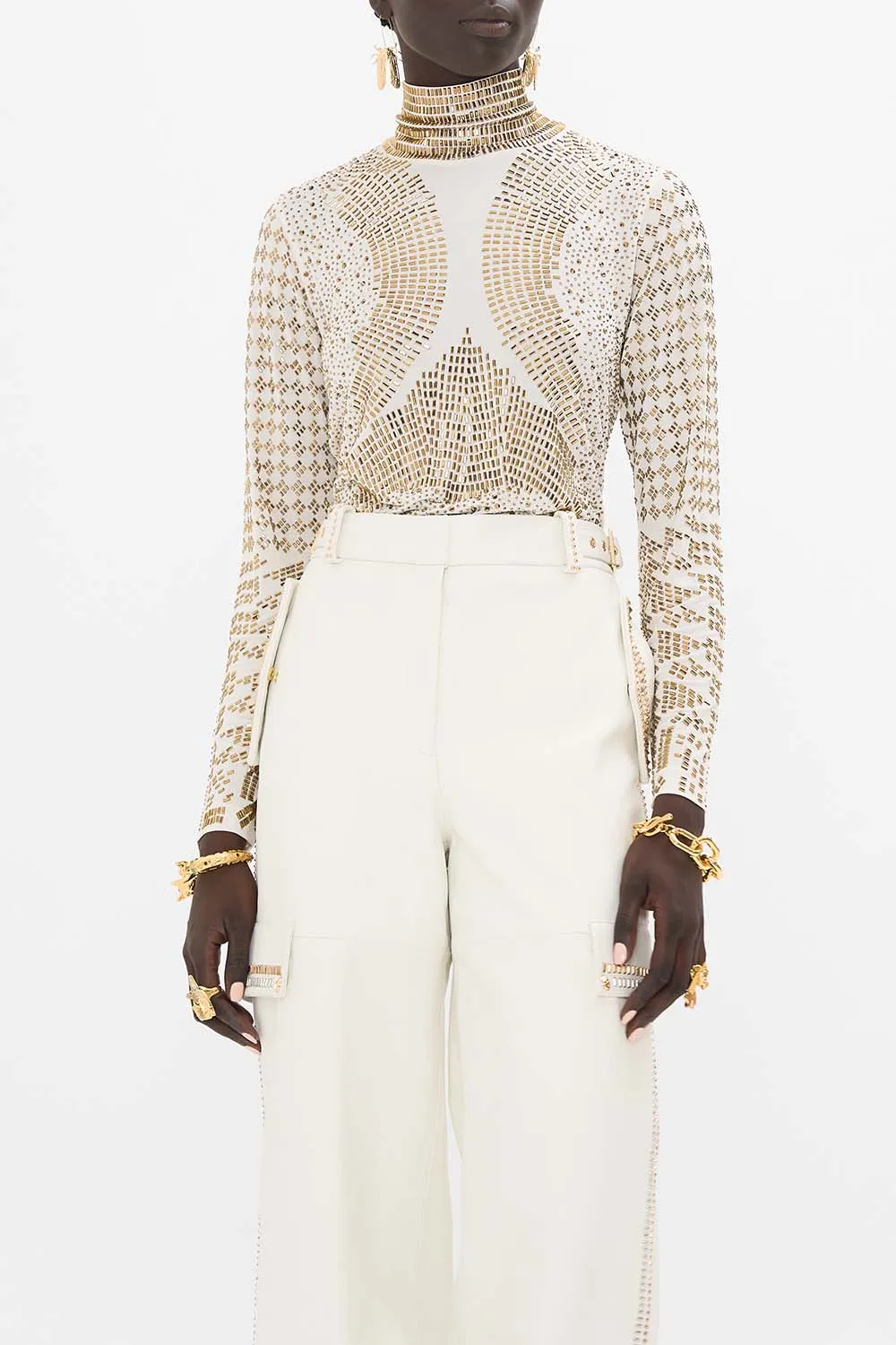 HOTFIX TURTLE NECK WITH BUTTONS VALLEY OF THE QUEENS sold by Camilla product image thumbnail 5