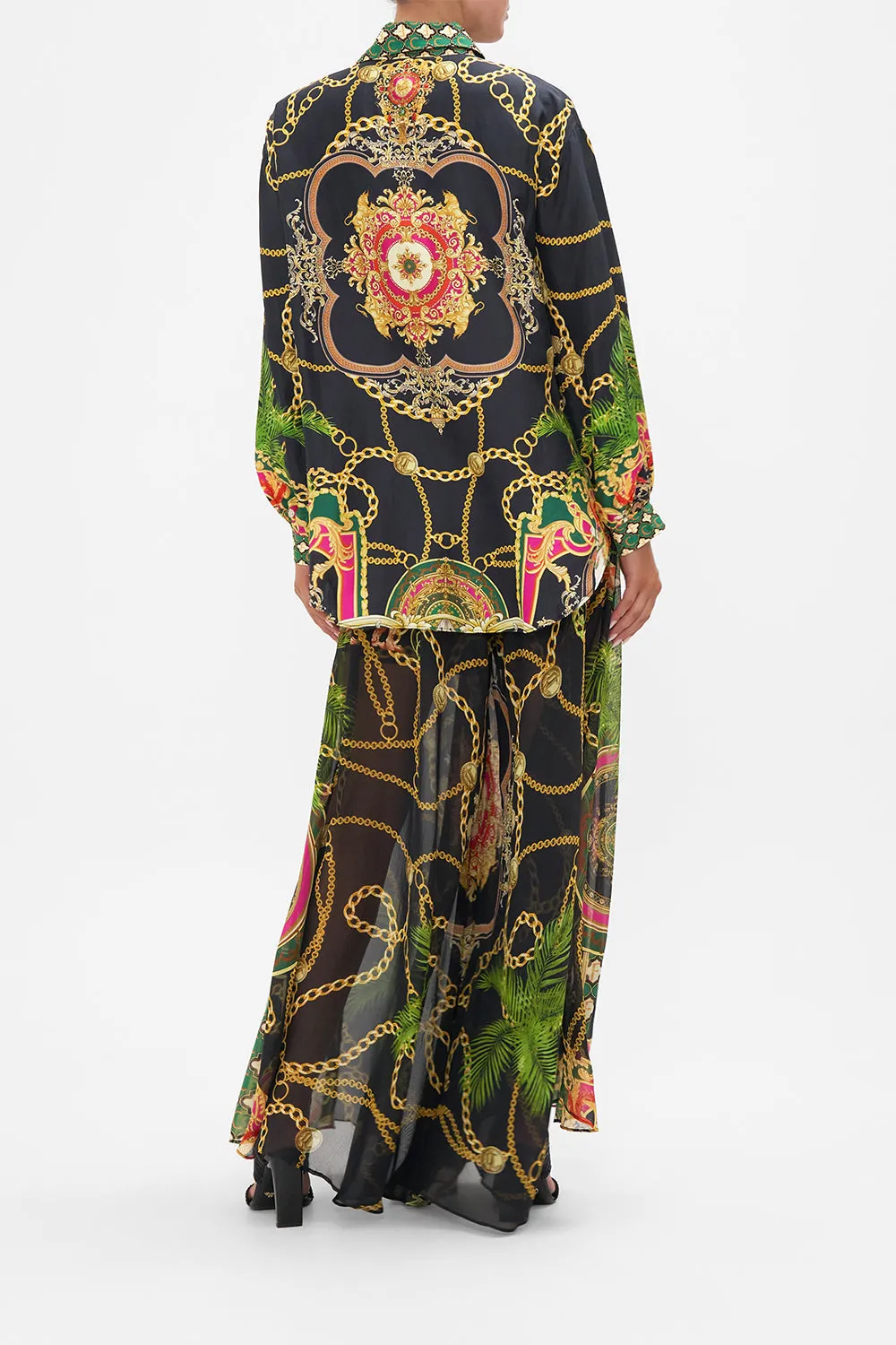 V-NECK BLOUSE WITH COLLAR JEALOUSY AND JEWELS sold by Camilla product image thumbnail 2