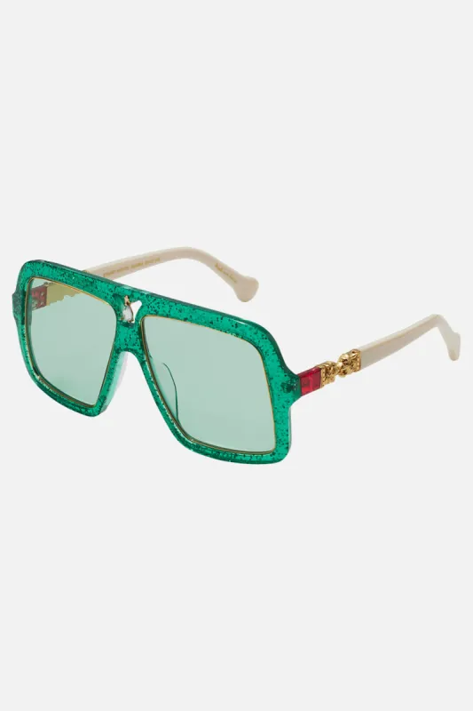 STARRY NIGHTS SUNGLASSES EMERALD GLITTER sold by Camilla