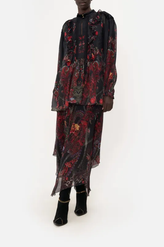 BLOUSON RUFFLE BLOUSE WOODSTOCK ROCK sold by Camilla