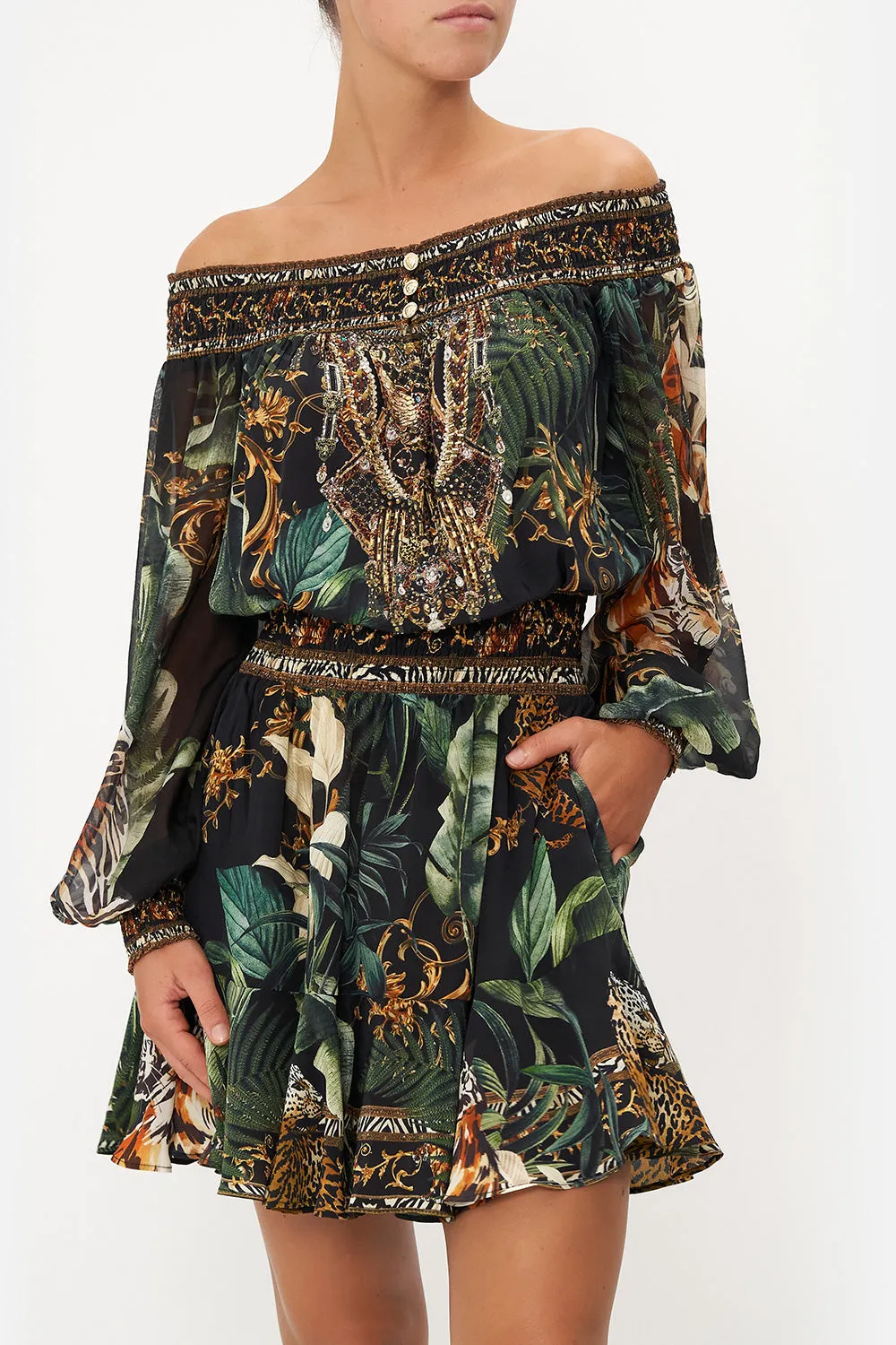 OFF SHOULDER SHORT DRESS EASY TIGER sold by Camilla product image thumbnail 5