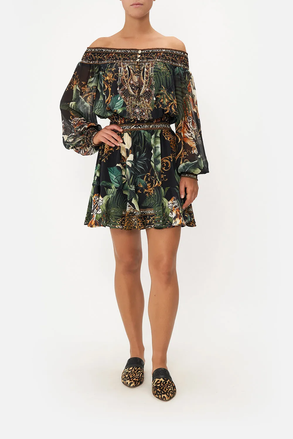 OFF SHOULDER SHORT DRESS EASY TIGER sold by Camilla